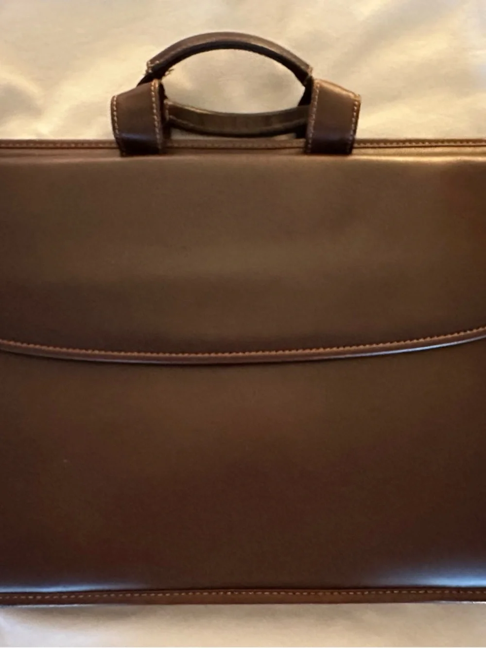 Men's Leather Briefcase in Deep Brown - Sleek Professional with Shoulder Strap